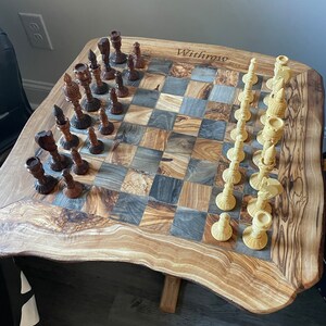 Olive wood Rustic Chess Board with legs MR OLIVEWOOD® Wholesale USA – MR  OLIVEWOOD® Wholesale USA & Canada