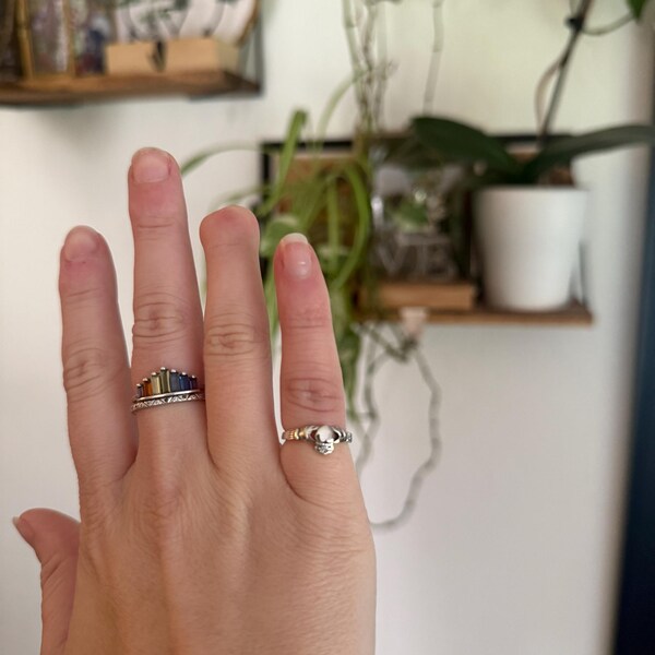Traditional Celtic Irish Claddagh Ring Sterling Silver / Dainty ...