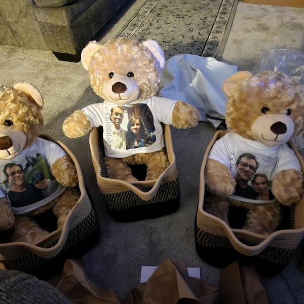 Custom Photo A Hug From Heaven - Memorial Personalized Custom Teddy Bear Plush - Sympathy Gift For Family Members main image 0