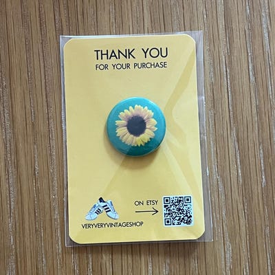 SUNFLOWER / Hidden Disability Awareness / Handmade Pin Badge, Fridge ...
