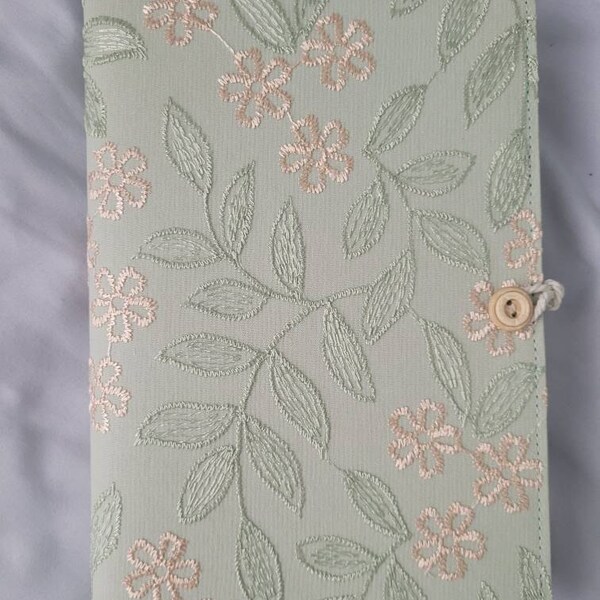 Green - Handmade Applique Work Notebook (8 x 6 in)