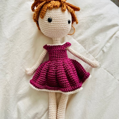 Crochet Pattern Dress Summer for Dolls 24cm/patrón De Ganchillo Vestido ...