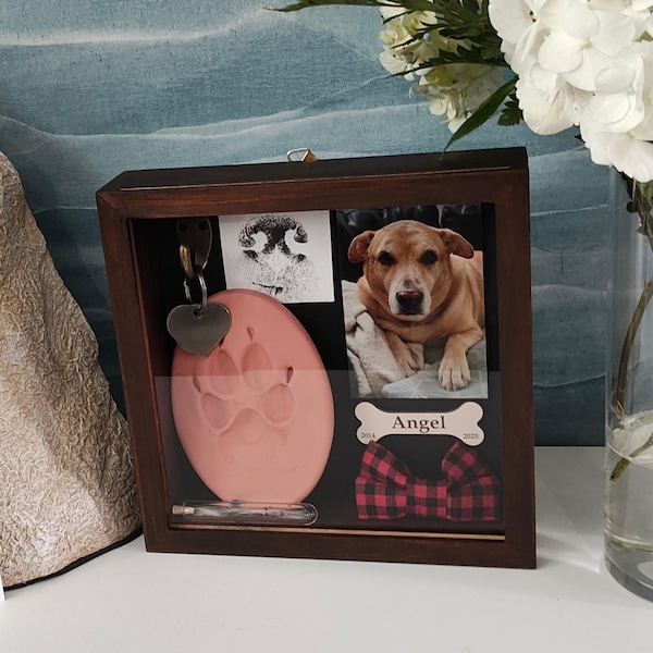 Pet Memorial Shadowbox, Dog Condolence Gifts, Pet Loss Sympathy Gifts ...