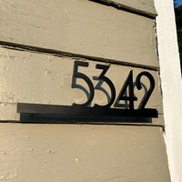 Modern House Numbers One Number Square Concrete With Natural Etsy Modern House Numbers One Number Square Concrete With Natural Etsy