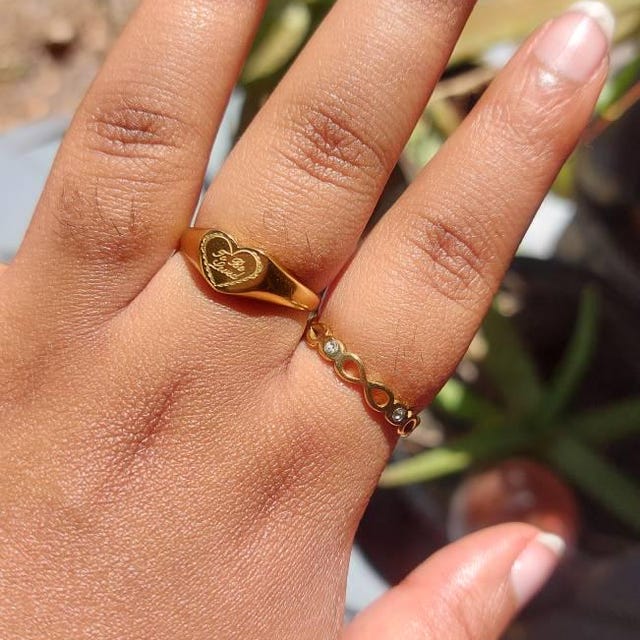 ATEEZ 8 Makes 1 Team - Gold or Silver Ring With Gemstones