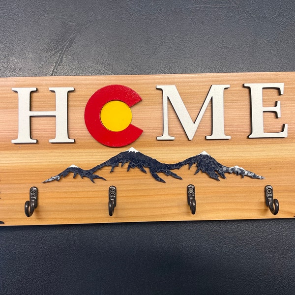 Colorado Key Holder - Colorado Gift - Colorado Wood Flag - Colorado ...