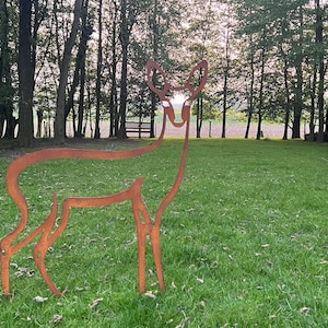 Stag Sculpture - Red Stag Sculpture Rust Patina - Animal Garden ...