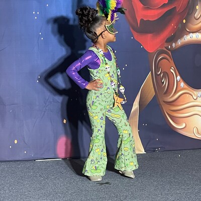 mardi gras bell bottom pants