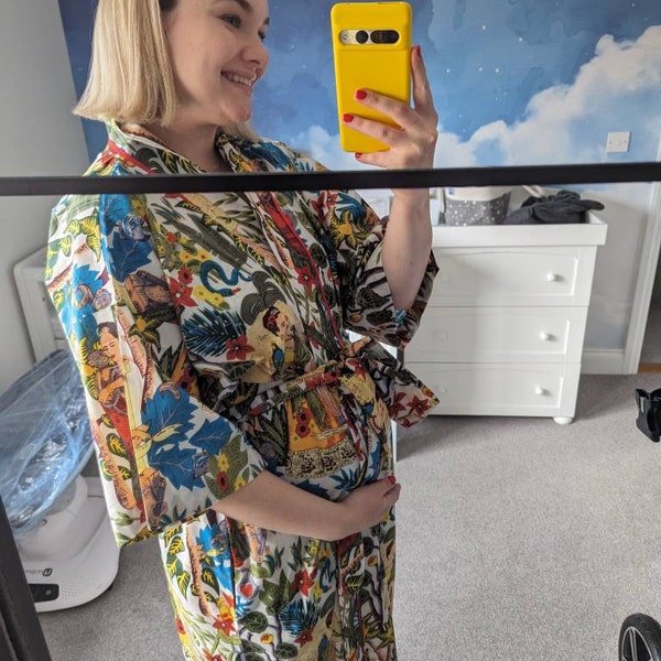 Frida Floral Cotton Dress Robe