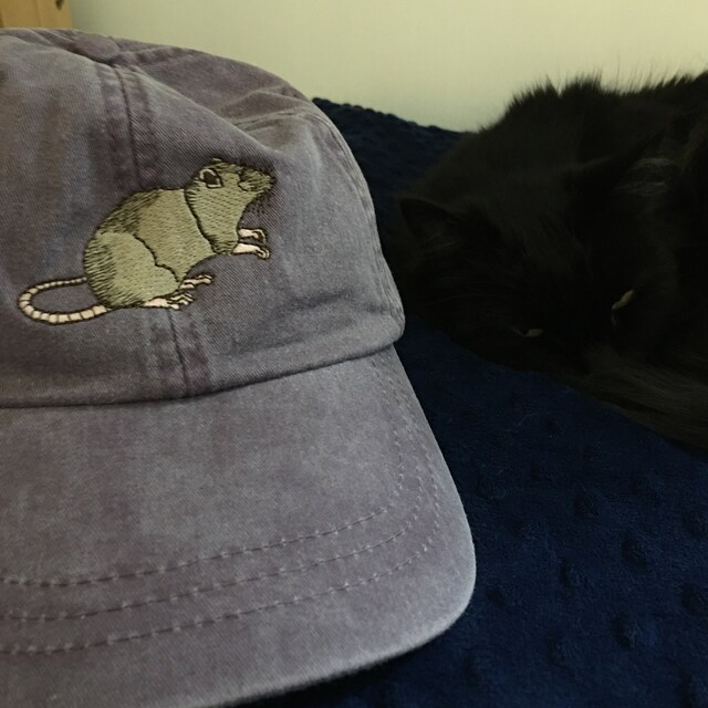 BROWN RAT RODENT Hat - Embroidered Men Women Wildlife BROWN RAT RODENT Hat - Embroidered Men Women Wildlife