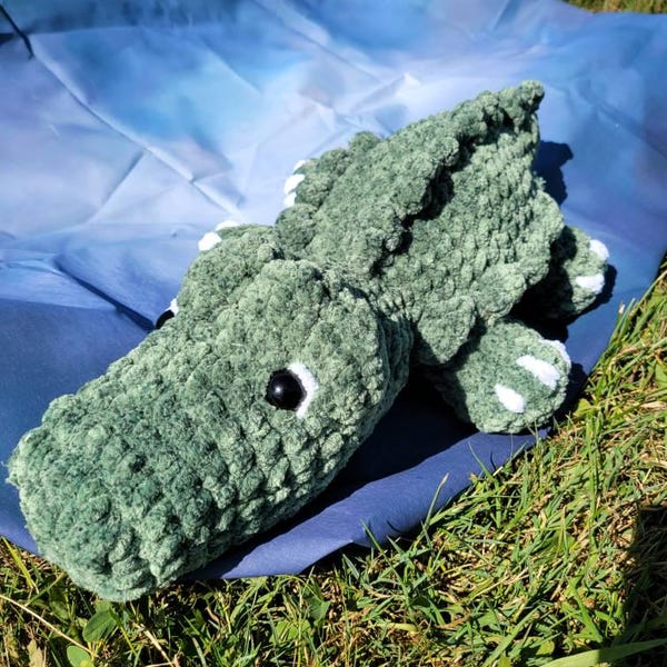 Cute Alligator Pattern NO SEW Alligator Crochet Pattern Crocodile Amigurumi Pattern DIY ...