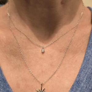 Starburst Layered Necklace by Caitlyn Minimalist • Diamond