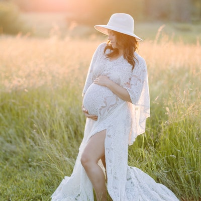 Designarche Beautiful Butterfly wear Maternity photoshoot dress main image 0
