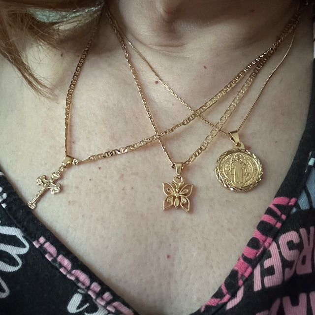 Collier Chaîne Plaqué Or Vintage - Grands Maillons, Modèle Original 5662, Occasion En Parfait état