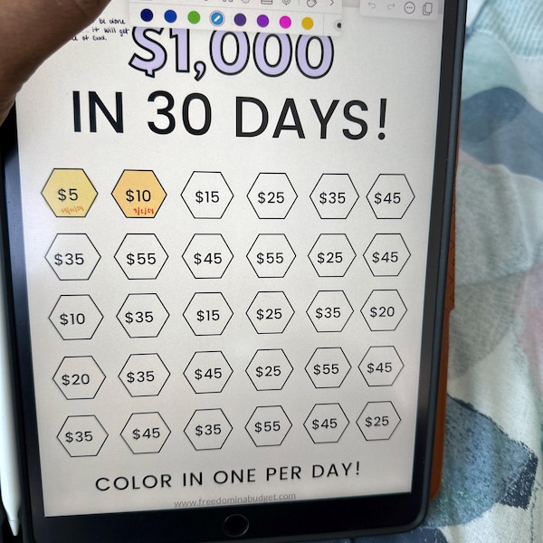 Money Saving Challenge Printable | Save 1000 in 30 Days! | Savings ...