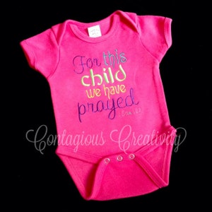 For This Child We I Have Prayed Machine Embroidery Design Pattern Baby ...