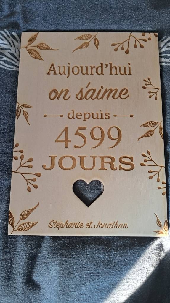&quot;Today I love you for... days/years&quot; card, personalized Christmas gift for couples, Valentine&#39;s Day gift, dating gift, wedding anniversary
