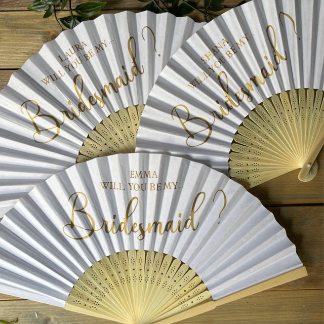 80/60/30Pcs Wedding Hand Fan White Paper Fan Handheld Bamboo Fan Wedding  Gift Guests Fans