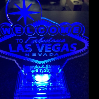 Personalized Las Vegas Sign LED Acrylic Wedding Anniversary Birthday