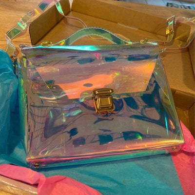Prism Handbag, Holographic Messenger, Iridescent Satchel, Unique Purse ...
