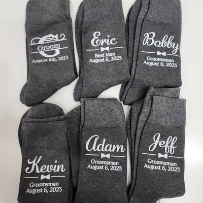 Custom Groomsmen Sockswedding Socksgrooms Socks for Wedding - Etsy