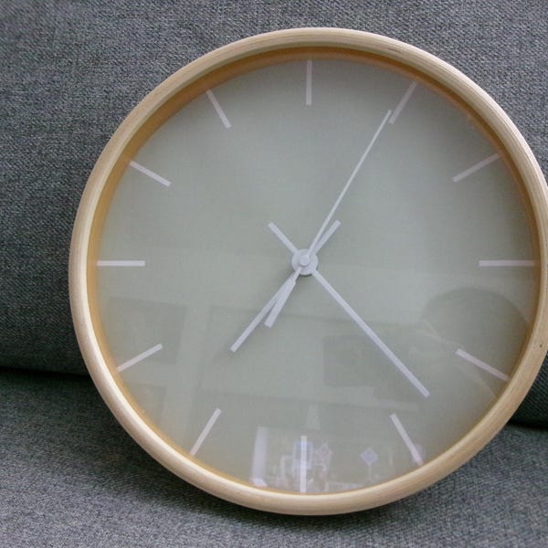 Sage Green Wall Clock Minimalist Green Clock for Living Room Wall Decor ...