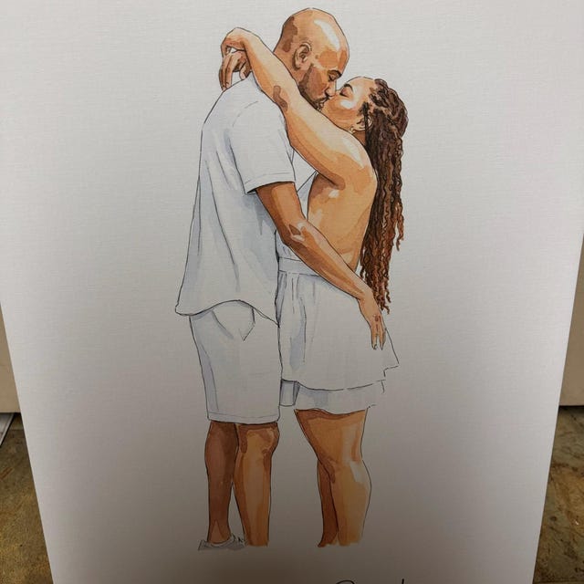 写真から手描きで作成するカスタム絵画、写真から水彩で作成する