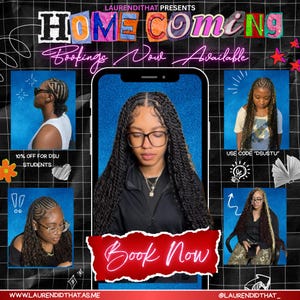 Knotless Braids Flyer Template: Braids Pricelist, Special Deals (Canva Editable, Digital Download)