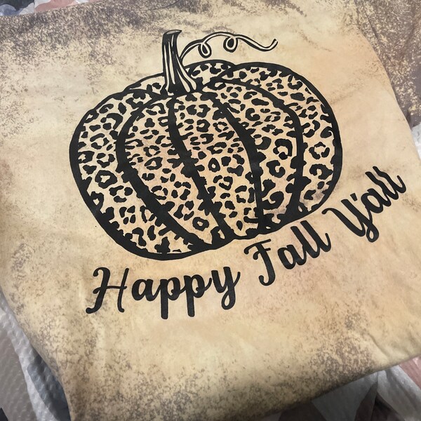 Happy Fall Yall Shirt / Leopard Fall Shirt / Leopard Print Pumpkin ...