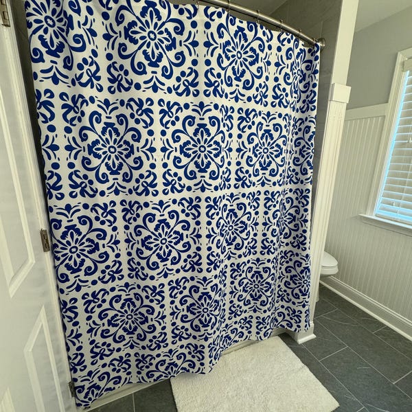 Zodiac Constellation Pattern Print Bathroom Shower Curtain