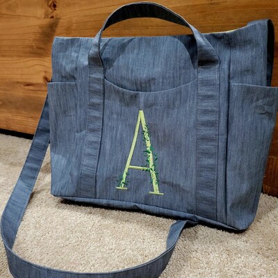 Tote Bag Pattern Tote Bag With Pockets Canvas Tote Bag Etsy
