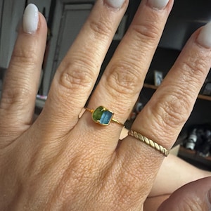 Customer photo, Custom Raw Gemstone Mothers Ring