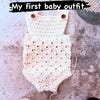 Lillian Crochet Lace Trim Flounce Hem Romper White
