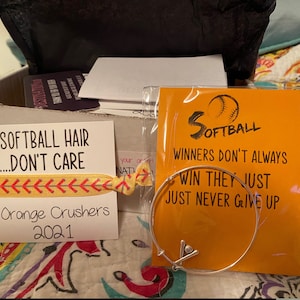 Softball Hair, Don't Care/ Birthday Favors/ Softball Theme/ Party ...