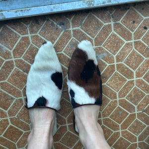 Handmade Cowhide outdoor mules