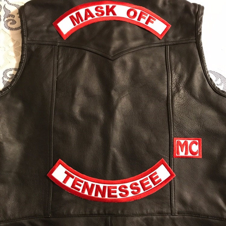 Motorcycle Rocker Patches 13 X 2, Embroidered MC Patch, Motorcycle Club