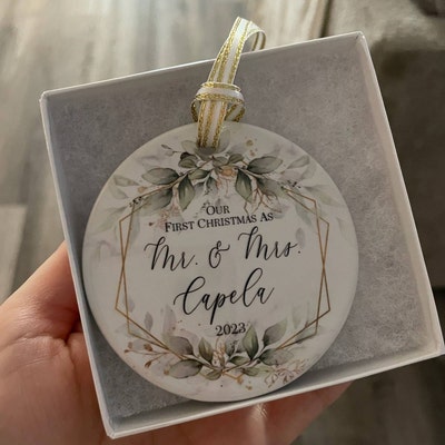 Our First Christmas Married Ornament, Our First Christmas as Mr and Mrs