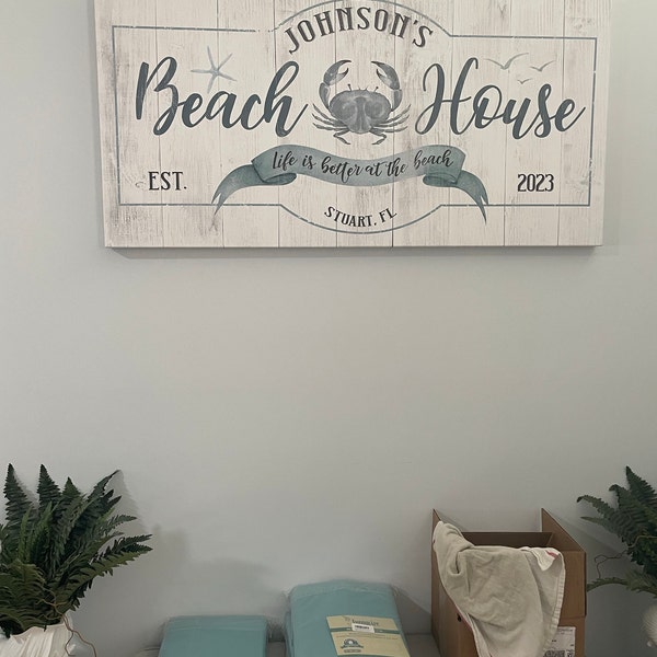 Family Beach House Sign III main image 1