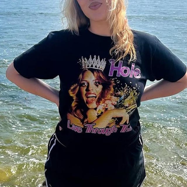 Hole Live Through This Album Cover T-shirt: Grunge Rock Band Merch