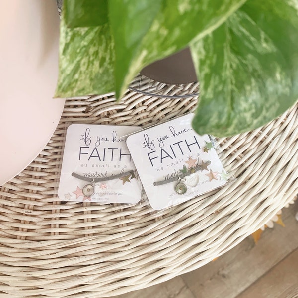 Faith Bracelet - Mustard Seed Bracelet - Etsy