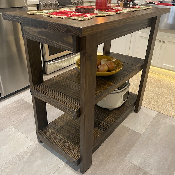Yukon Kitchen Island With Storage, Rustic Farmhouse Island - Etsy