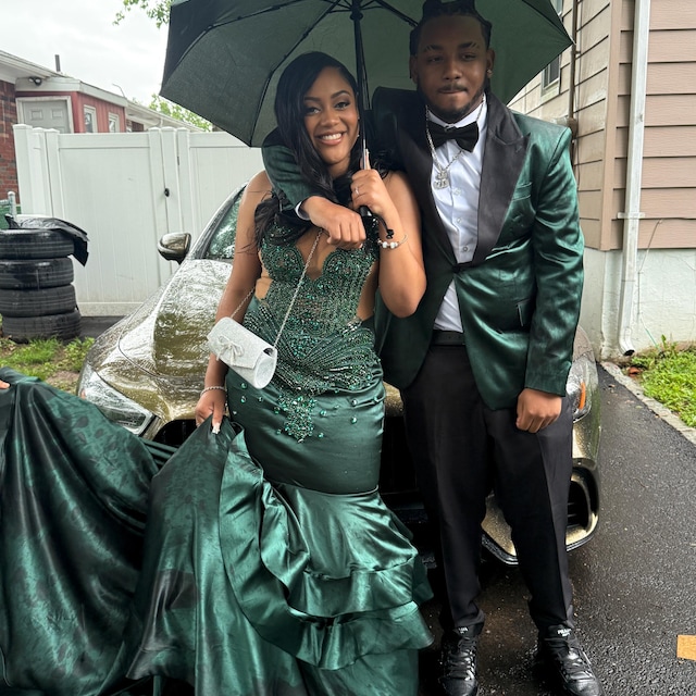 green prom dress and tux Backless Green V-neck Mermaid Long Evening Prom Dresses, MR0108 – MarryLover