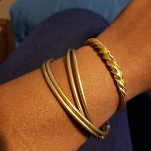 Fulani Brass Gold Cuff Bangle