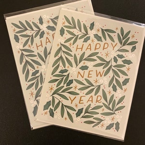 Happy New Year Card | Hand Illustrated and Lettered Holiday