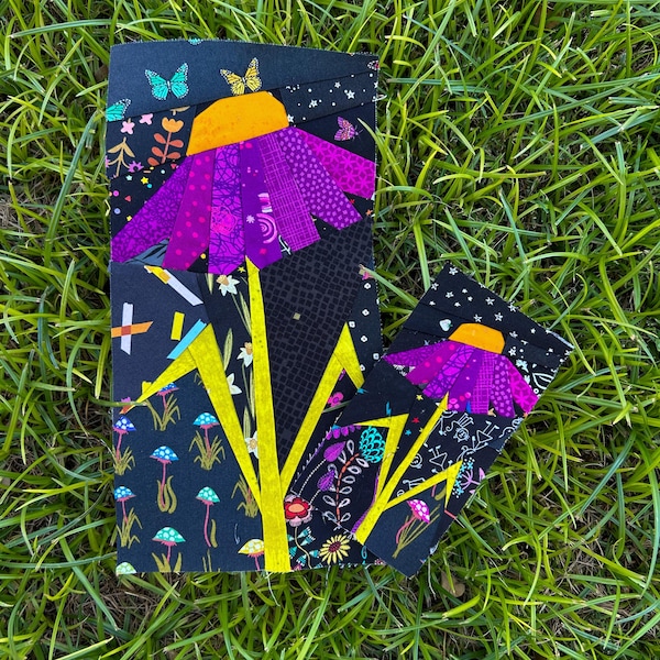 Daisy Flower FPP Foundation Paper Piecing Quilt Block Pattern Digital ...