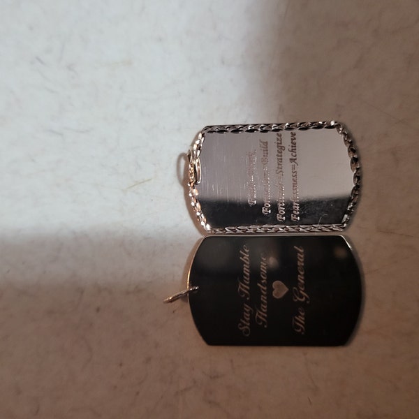 Your Handwriting in 14K 18K Real Gold Diamond Cut Tag Pendant ...