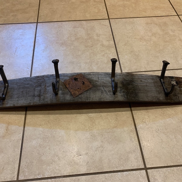 Cast Iron Railroad Spike Wall Hook – Hand-Forged Industrial Style Towel Hanger, Antique Brown Finish, 4 Inch 11 thumbnail image