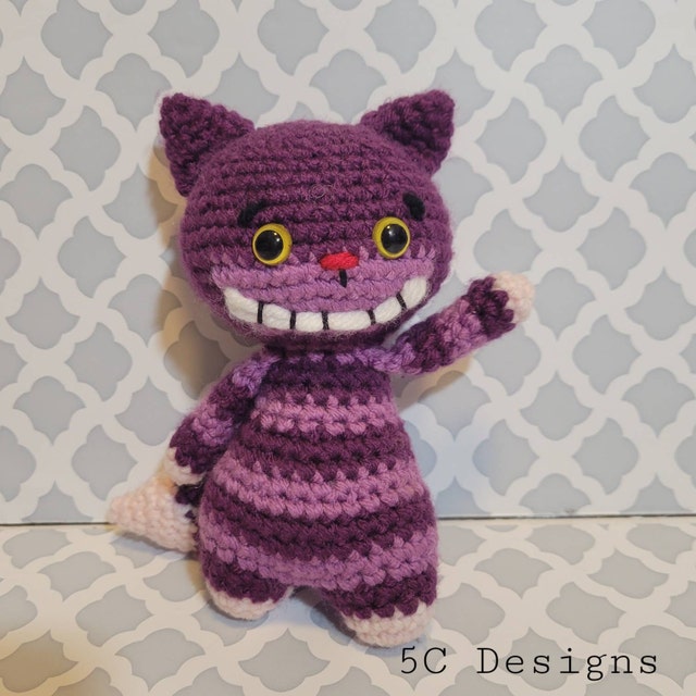 E-book Crochet Pattern Amigurumi Cheshire Cat Alice in Wonderland PDF  english 