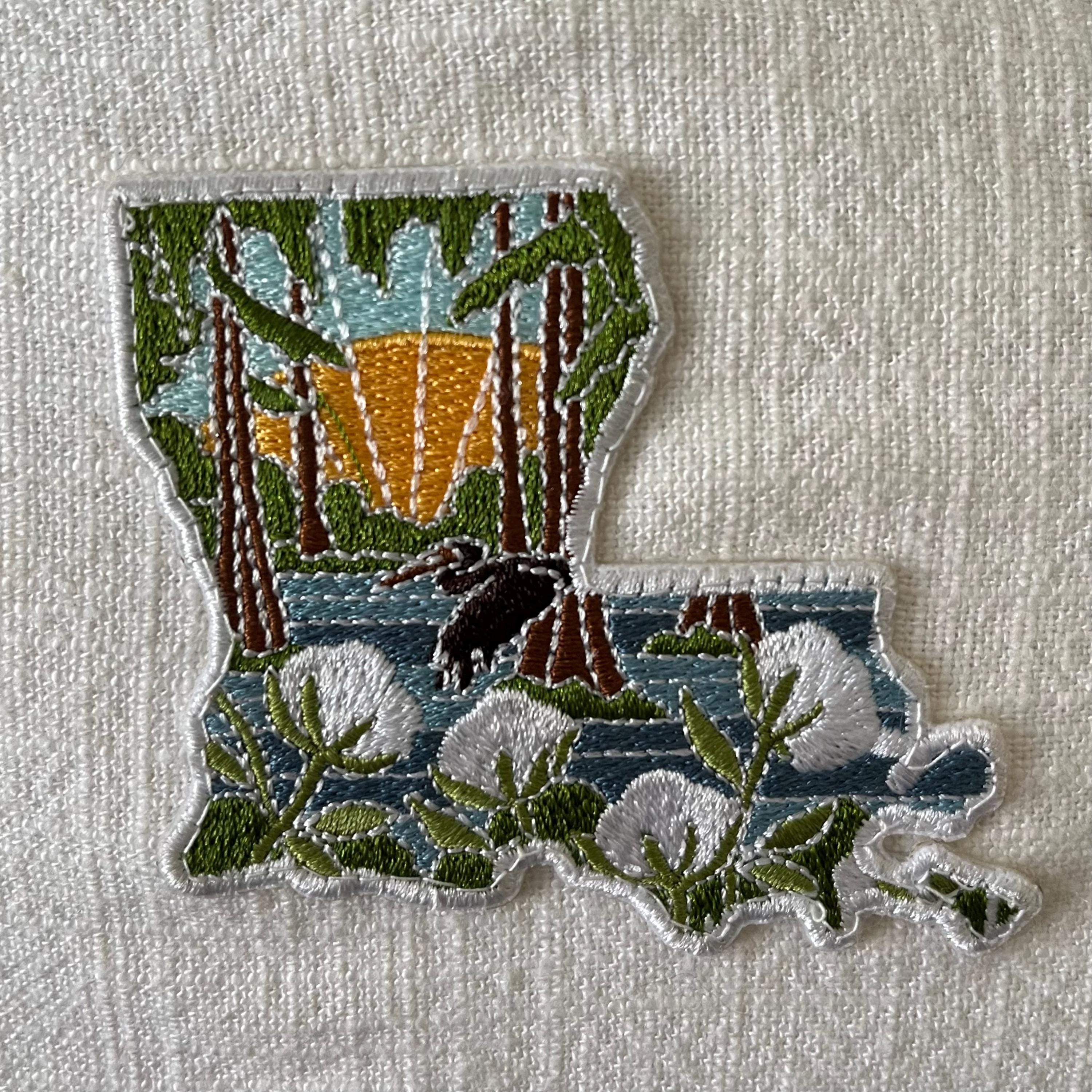 Louisiana Iron-On Patch | 3&quot; Patch | Embroidered Sew-on or Iron-on Applique