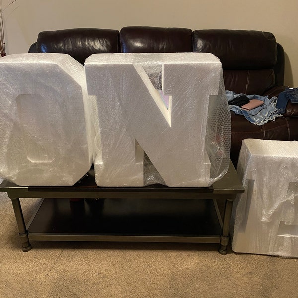 Giant Foam Letters: 3-letter Custom Table Base, Party Prop - Etsy